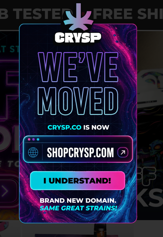 Shop CRYSP Completes Domain Move: Crysp.co Is Now ShopCrysp.com